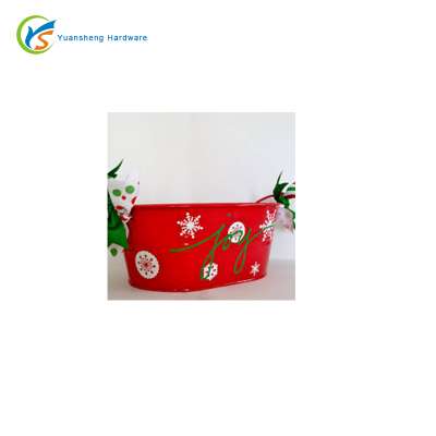 Lovely christmas decorations metal bucket